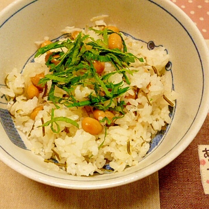 大豆としらすのご飯